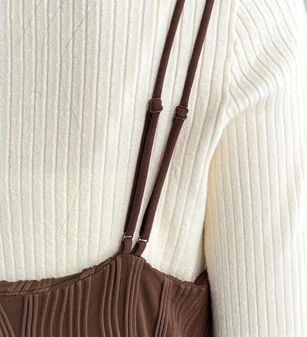 GeeRA（ジーラ）の「ウェーブジャガードキャミワンピース（その他ワンピース）」｜詳細画像