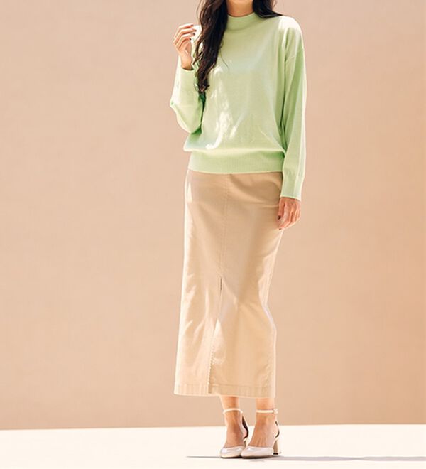 RANAN（ラナン）の「もちもちベーシックニット（Vネック・ハイネック）（ニット・セーター）」｜詳細画像