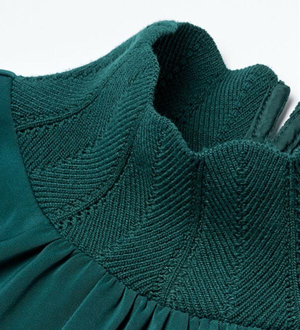 RANAN（ラナン）の「スカラップリブニット使いブラウス（ブラウス）」｜詳細画像