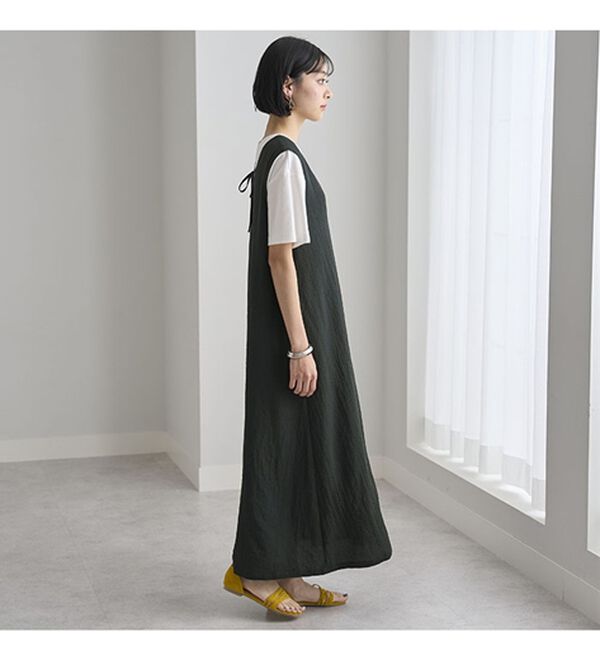 BELLUNA（ベルーナ）の「サラっと素材バックリボンワンピース（その他ワンピース）」｜詳細画像