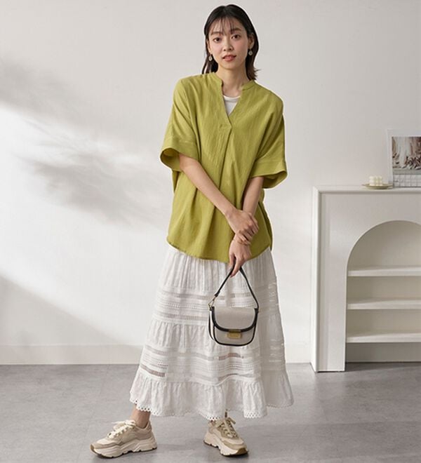 BELLUNA（ベルーナ）の「綿１００％楊柳素材ドルマンチュニック（チュニック）」｜詳細画像