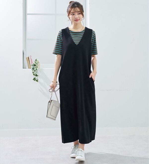 BELLUNA（ベルーナ）の「＜＆ｃｏｃｏｃｈｉ＞ハピネスコットン１００％なめらかボーダープルオーバー（カットソー）」｜詳細画像