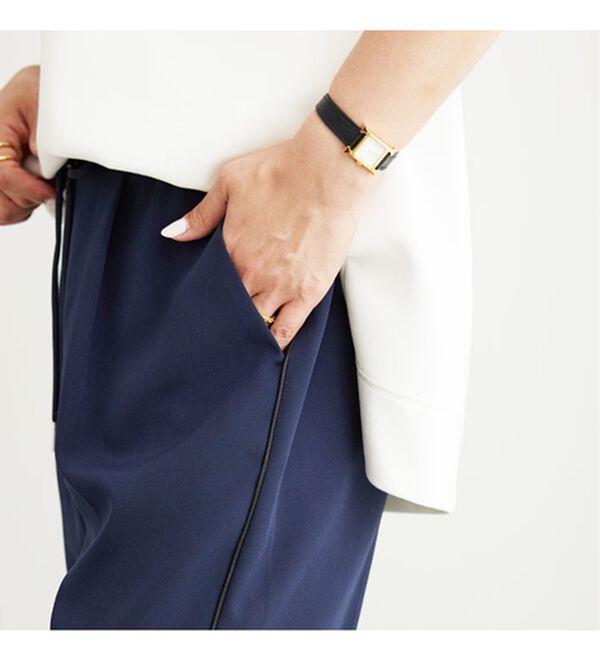 BELLUNA（ベルーナ）の「サイドラインテーパードパンツ（フルレングスパンツ）」｜詳細画像