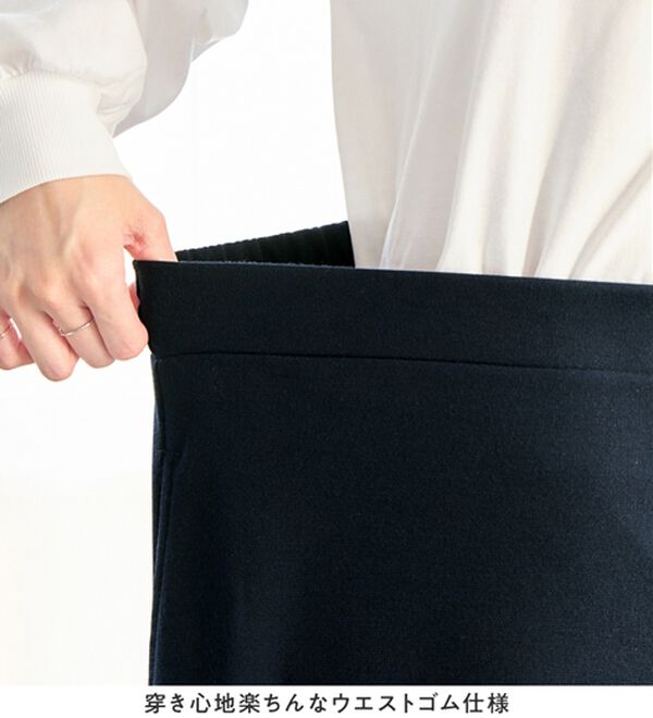 Viola e Viola（ヴィオラ エ ヴィオラ）の「【選べる丈】なめらかポンチフレアスカート（ロングスカート）」｜詳細画像