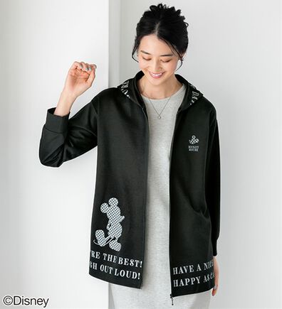 BELLUNA（ベルーナ）の「＜Ｄｉｓｎｅｙ＞【ミッキー】ロゴプリント裏メッシュパーカー（パーカー）」
