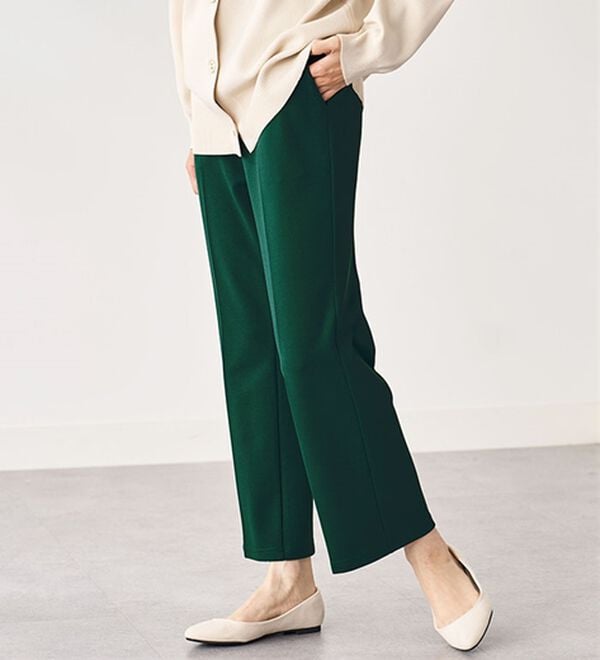 BELLUNA（ベルーナ）の「ジョーゼット素材フレアーパンツ（フルレングスパンツ）」｜詳細画像