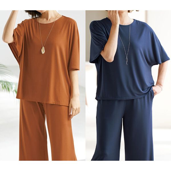 BELLUNA（ベルーナ）の「【２着組】ヒンヤリ冷感！イージーセットアップ（セットアップ）」｜詳細画像