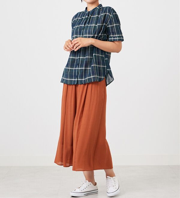 BELLUNA（ベルーナ）の「綿１００％バンドカラーシャツブラウス（ブラウス）」｜詳細画像