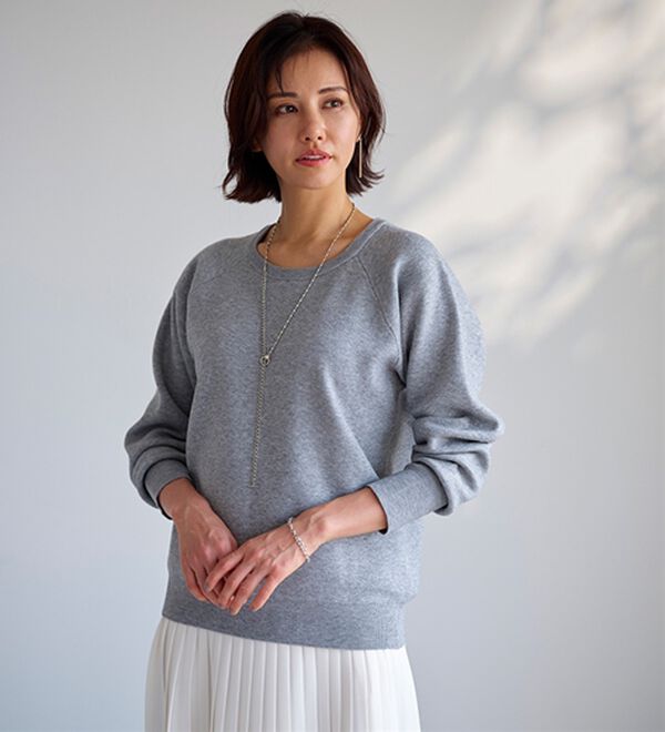 BELLUNA（ベルーナ）の「トレーナー感覚！きれいめカジュアルさんのためのニットトレーナー（ニット・セーター）」｜詳細画像