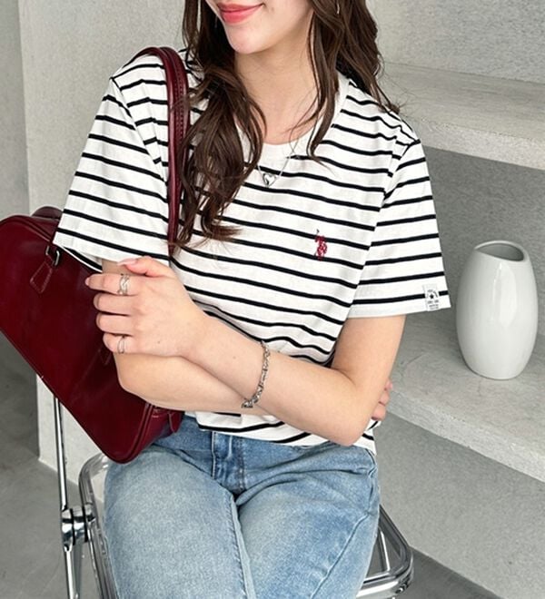 GeeRA（ジーラ）の「【ＵＳ．ＰＯＬＯ．ＡＳＳＮ】接触冷感ワンポイント刺繍Ｔシャツ（Tシャツ）」｜詳細画像