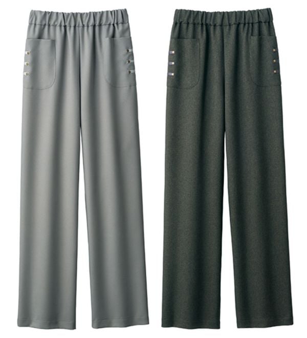 ルフラン（ルフラン）の「【２本組】すっと脚長ワイドパンツ（ワイドパンツ・ガウチョ）」｜2本組