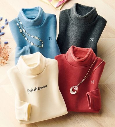 ルフラン（ルフラン）の「【４色組】ぽか暖！あったかプルオーバー（カットソー）」