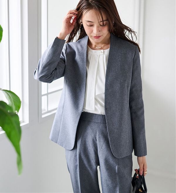 RANAN（ラナン）の「【選べる衿】2点セットベーシックスーツ（パンツスーツ）」｜詳細画像