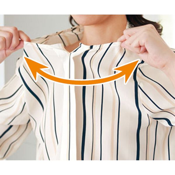 BELLUNA（ベルーナ）の「すぽっと楽ちんプリントブラウス（ブラウス）」｜詳細画像