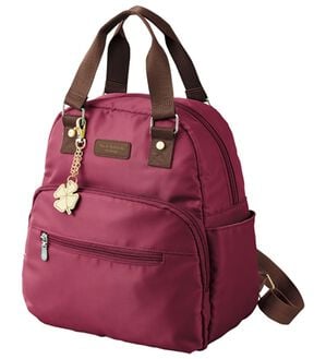 「整理収納アドバイザー監修１０ポケット軽量リュック（リュック）」｜ボルドー