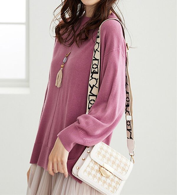 BELLUNA（ベルーナ）の「ふんわり袖カシミヤタッチプルオーバー（ニット・セーター）」｜詳細画像