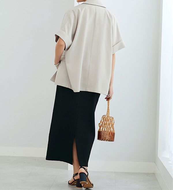 GeeRA（ジーラ）の「【着回し力◎】楽ちんすっきり見え！リブロングスカート（ロングスカート）」｜詳細画像