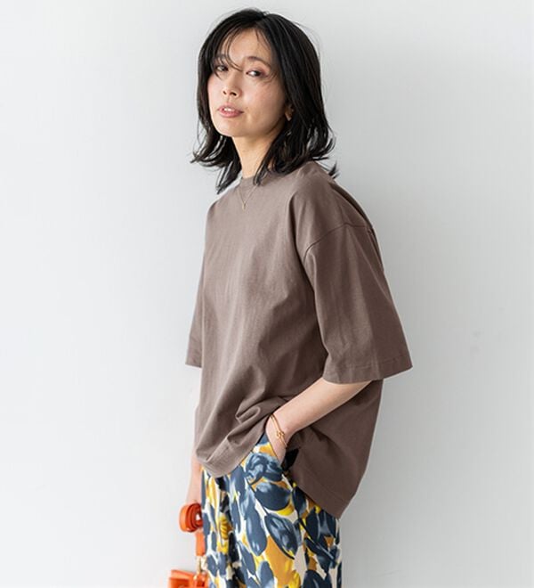BELLUNA（ベルーナ）の「ひんやリッチコットン大人のゆったりプルオーバー（カットソー）」｜詳細画像