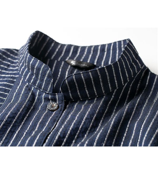 ルフラン（ルフラン）の「日本製　久留米織綿１００％切替ブラウス（ブラウス）」｜詳細画像