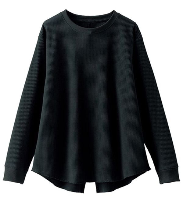 BELLUNA（ベルーナ）の「《快適Ｌａｂ．》 乾きやすい！ドライワッフルプルオーバー（カットソー）」｜詳細画像