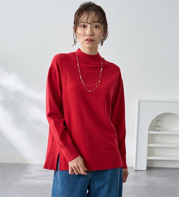 BELLUNA（ベルーナ）の「＜極み編＞肌心地ふんわりハイネックニット（ニット・セーター）」｜詳細画像
