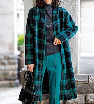 BELLUNA（ベルーナ）の「＜ＭＡＰＥＬ＞ウール混軽量ガウンコート（ロングコート）」