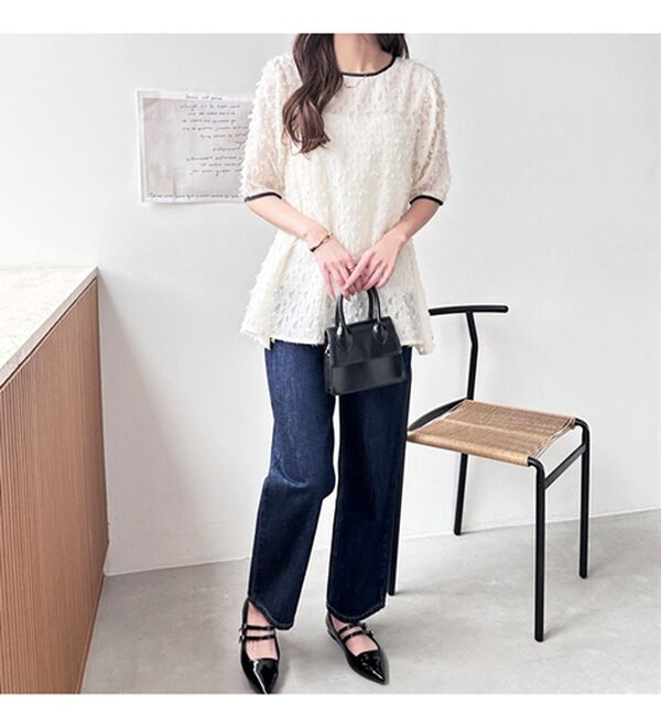 GeeRA（ジーラ）の「フェザーフレアーブラウス（ブラウス）」｜詳細画像