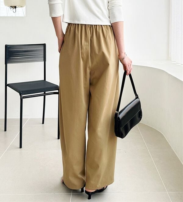 GeeRA（ジーラ）の「楽なのに美脚見えワイドカーブパンツ（フルレングスパンツ）」｜詳細画像