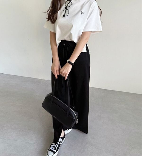 GeeRA（ジーラ）の「フロントスリットスウェットナロースカート（ロングスカート）」｜詳細画像