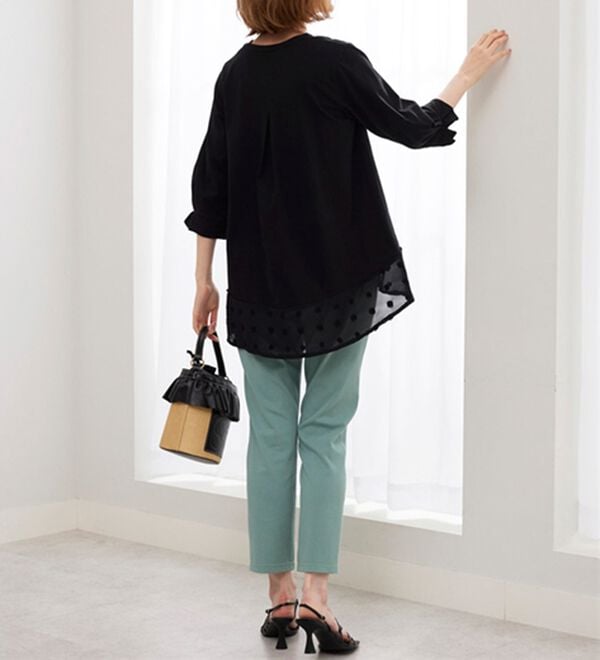 BELLUNA（ベルーナ）の「裾シアードット切替プルオーバー（カットソー）」｜詳細画像