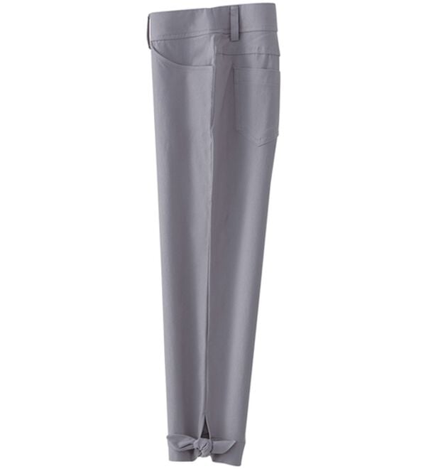 BELLUNA（ベルーナ）の「美脚ストレッチ裾リボンクロップドパンツ（クロップドパンツ）」｜パープルグレー