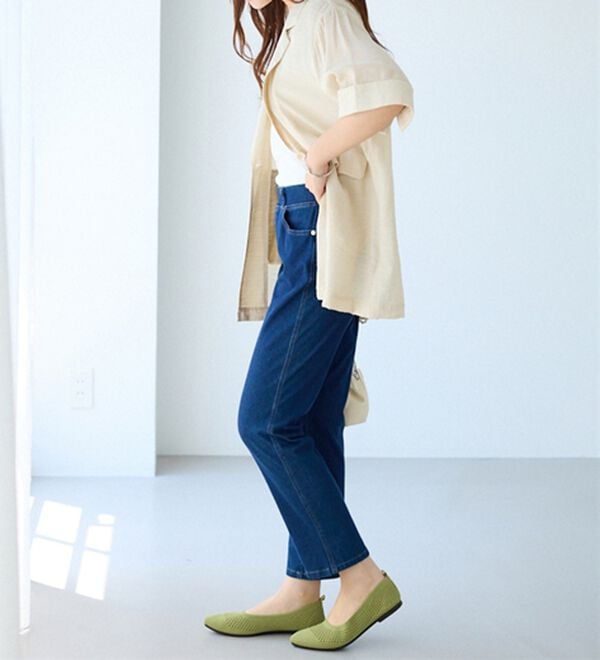 「洗える！軽っとふんわりニットシューズ（フラットシューズ）」｜詳細画像