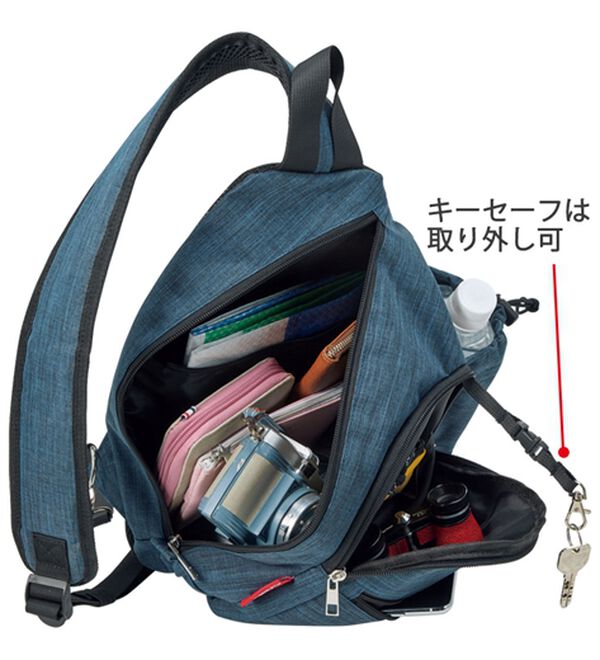BELLUNA（ベルーナ）の「＜スヌーピー＞クルっと前にラクに取り出せるボディバッグ（リュック）」｜詳細画像