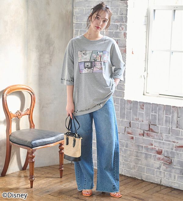「＜Ｄｉｓｎｅｙ＞ディズニー映画ＰＨＯＴＯ風Ｔシャツ（チュニック）」｜詳細画像