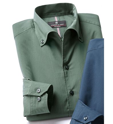 「＜コムルヴァン・オム＞アイロンいらずのストレッチドレスシャツ（メンズシャツ）」