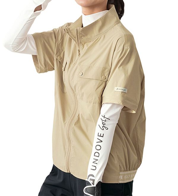 BELLUNA（ベルーナ）の「【UNDOVE】袖が取り外せる！はっ水パーカー（ブルゾン）」｜ベージュ