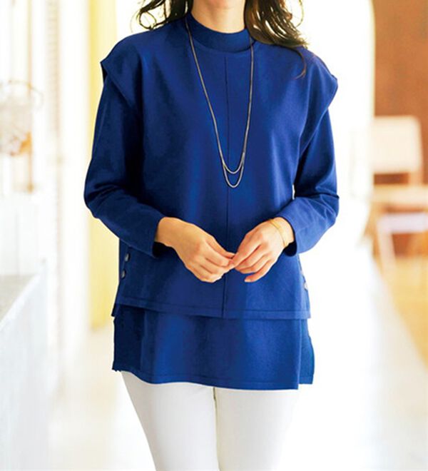 BELLUNA（ベルーナ）の「ベスト付ニットチュニックアンサンブル（アンサンブル）」｜詳細画像