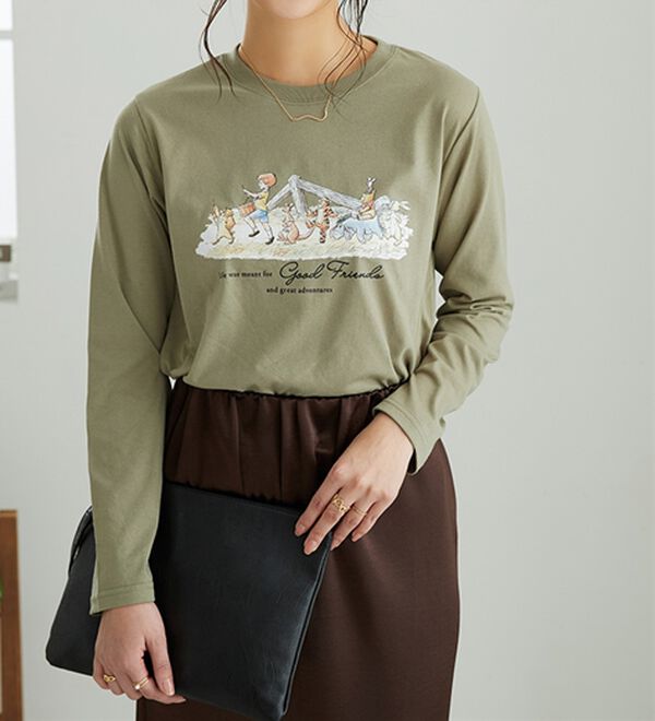 BELLUNA（ベルーナ）の「＜Ｄｉｓｎｅｙ＞【プー】プリント長袖Tシャツ（カットソー）」｜詳細画像