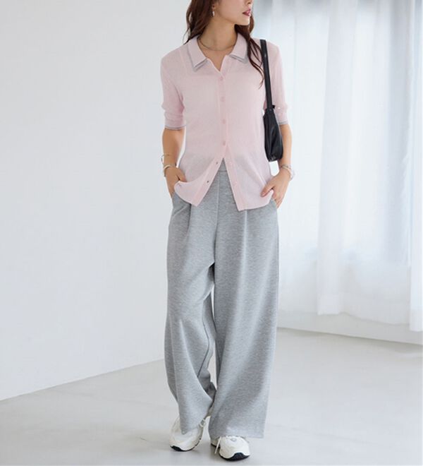 Viola e Viola（ヴィオラ エ ヴィオラ）の「アソートシアーリブニットポロシャツ（ポロシャツ）」｜詳細画像