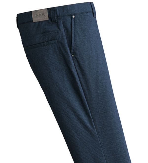 「＜Ｐ．Ｐ．Ｐ．&times;コムルヴァン・オム＞適度なゆとりのスタイルアップチノ（メンズフルレングスパンツ）」｜ネイビー