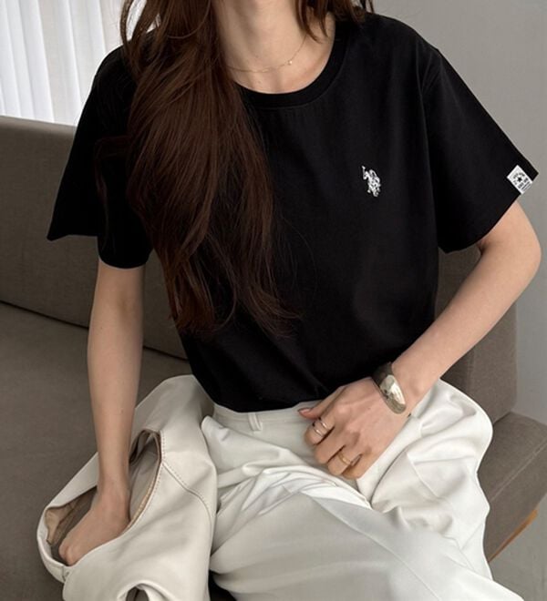 GeeRA（ジーラ）の「【ＵＳ．ＰＯＬＯ．ＡＳＳＮ】接触冷感ワンポイント刺繍Ｔシャツ（Tシャツ）」｜詳細画像