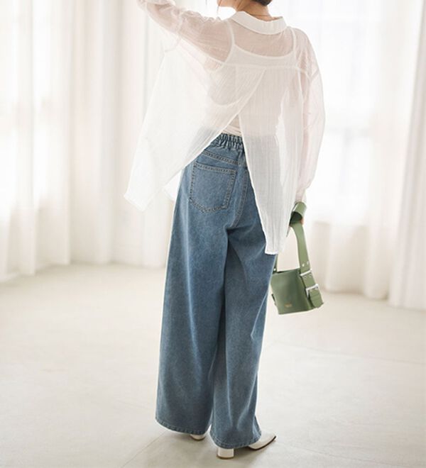 RANAN（ラナン）の「バックスリットシアーシャツ（シャツ）」｜詳細画像