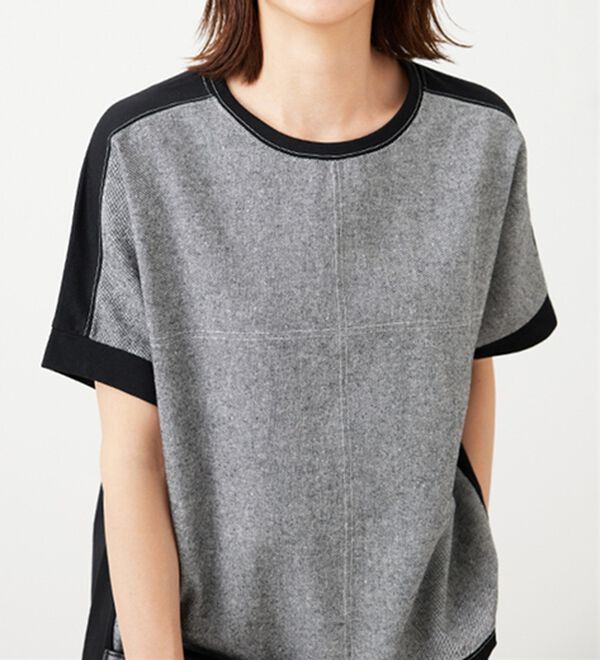 BELLUNA（ベルーナ）の「ステッチデザイン切替プルオーバー（カットソー）」｜詳細画像