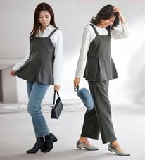 BELLUNA（ベルーナ）の「【2点セット】ウーリッシュ素材ビスチェセットアップ（セットアップ）」