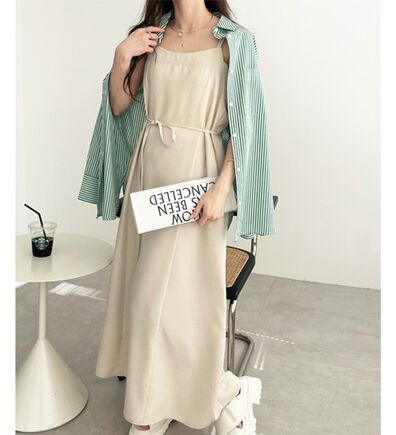 GeeRA（ジーラ）の「リネンライクロングキャミワンピース（その他ワンピース）」