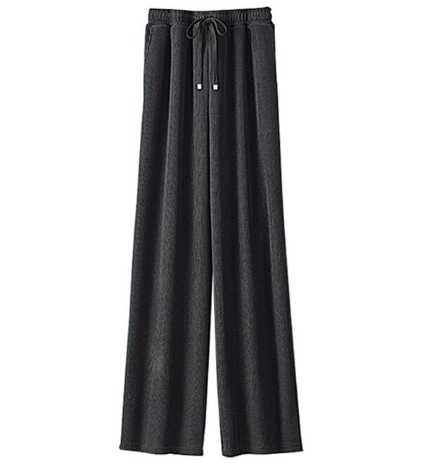 BELLUNA（ベルーナ）の「裏ベロアコーデュロイワイドパンツ（ワイドパンツ・ガウチョ）」｜詳細画像