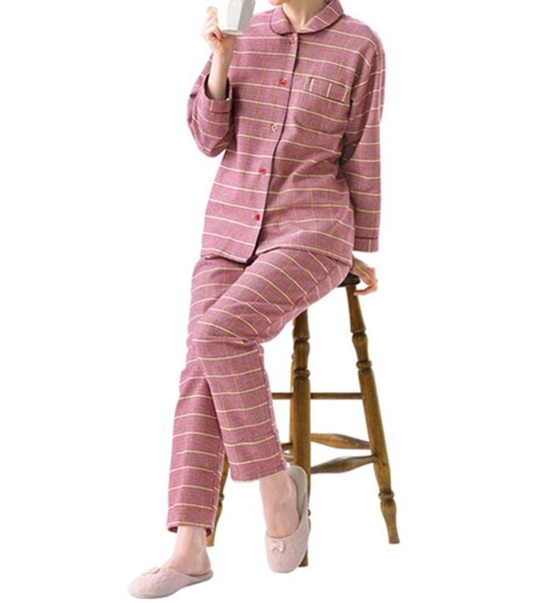 ルフラン（ルフラン）の「日本製あったか綿の播州織パジャマ（パジャマ・ルームウェア）」｜詳細画像