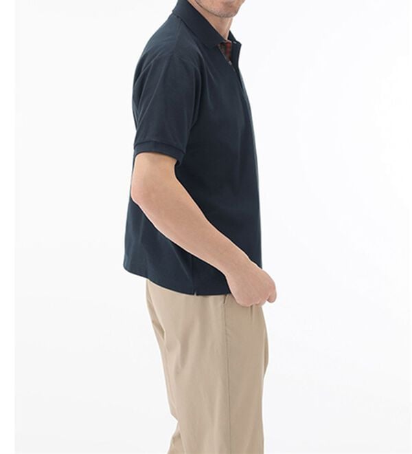 「＜アーノルド　パーマー＞ワンポイント刺しゅう鹿の子ポロシャツ（長袖・半袖）（メンズポロシャツ）」｜詳細画像