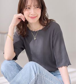 Viola e Viola（ヴィオラ エ ヴィオラ）の「【ひんやり／上品】リブメロウＴシャツ（カットソー）」