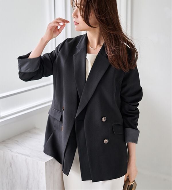 RANAN（ラナン）の「レイヤードデザインダブルジャケット（テーラードジャケット）」｜詳細画像